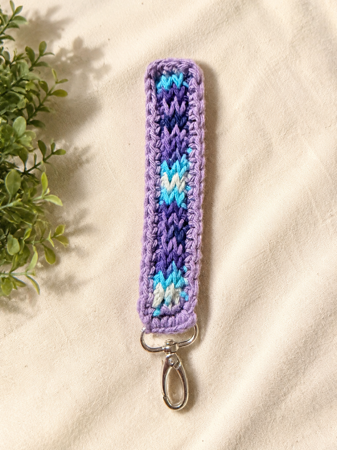 Purple and Blue Keychain